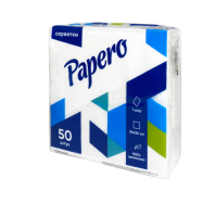 Серветки паперові Papero білі 40*240 мм (50 арк, 1 ш.)