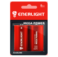 Батарейка D/LR20 ENERLIGHT MEGA POWER (бл-2)