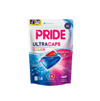 Капсули для прання ultracaps 2 в1 для кольорових речей Pride 14 шт