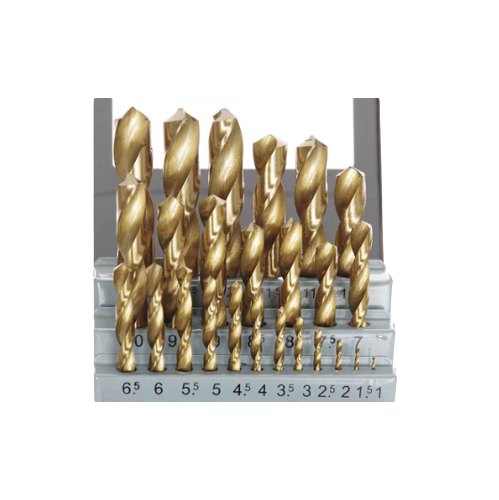 Набор сверл по металу Р6М5 титан металбокс 1,0-13,0мм 25шт APRO