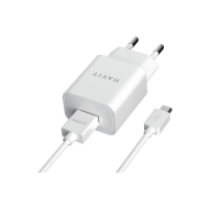 Зарядний пристрій HV-ST111 HAVIT USB з MicroUSB кабелем білий (40шт/ящ)