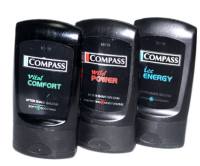 Compass Vital comfort -косметична сумка - крем для гоління + бальзам після гоління + шампунь
