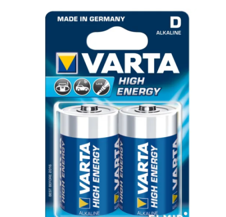 Батарейка D/LR20 VARTA High-Energy (бл-2 .)