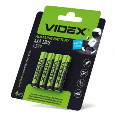 Батарейка AAA/LR03 Videx(бл-4 .)